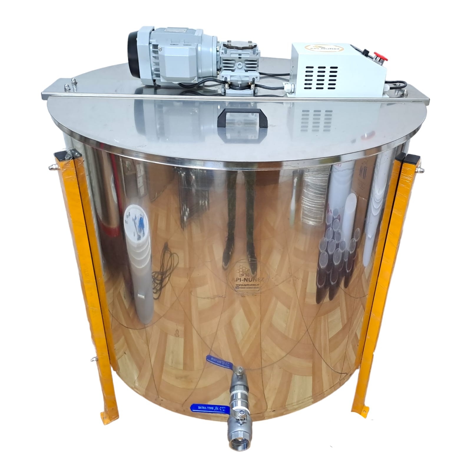 CENTRIFUGA MIEL ELÉCTRICA 24 MARCOS  AC INOX. (MOTOR HORIZONTAL)