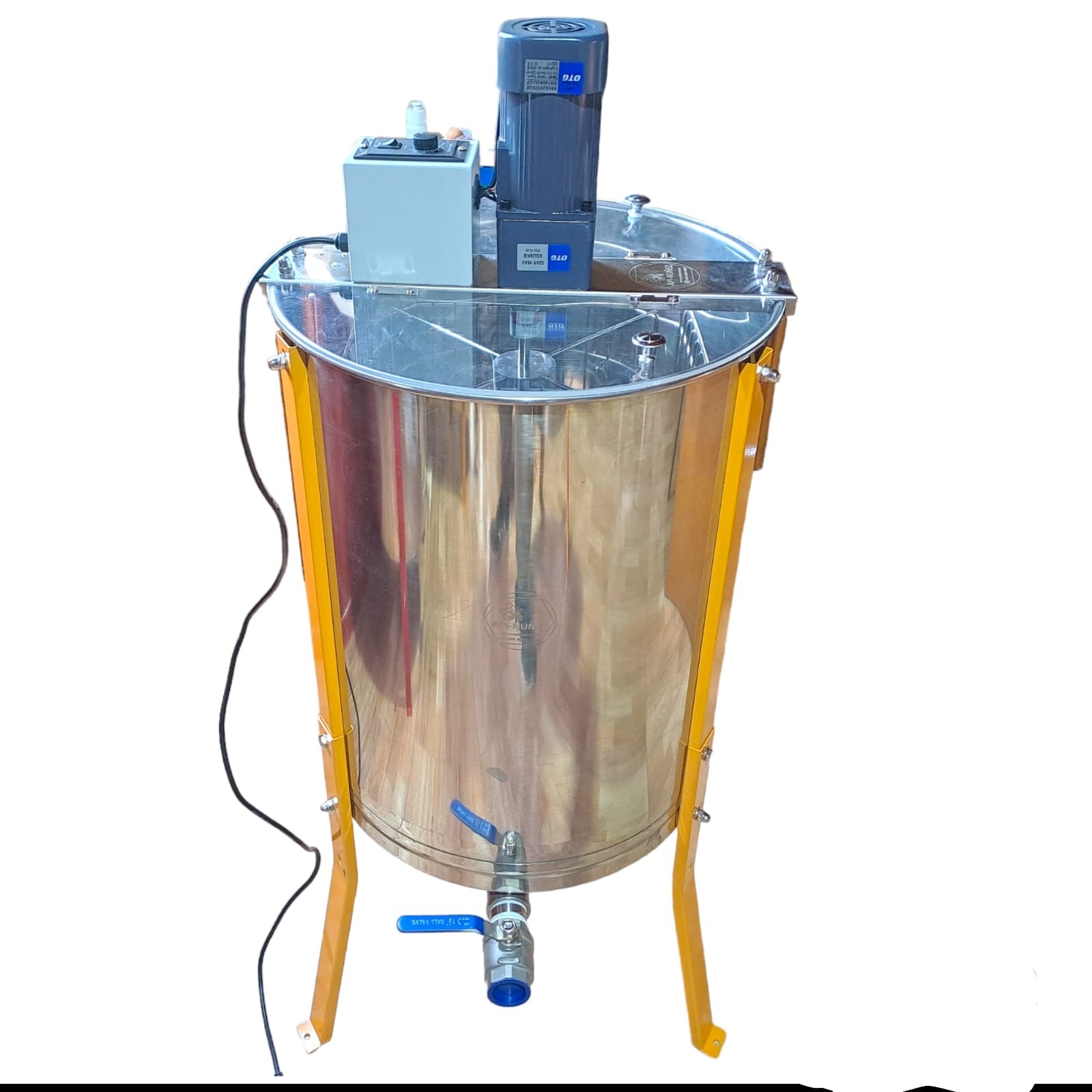 CENTRIFUGA MIEL ELÉCTRICA 4 MARCOS  AC INOX.