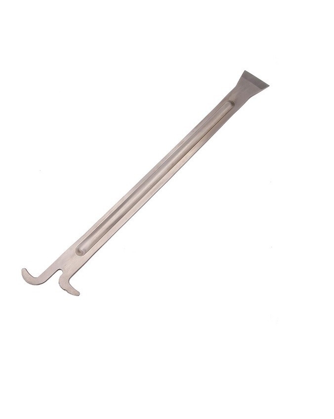 PALANCA ACERO  INOX. CON GANCHO LARGA 39 CM N° 6