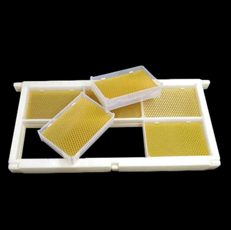 MARCO PLÁSTICO CON 6 MOLDES PARA MIEL DE 500G