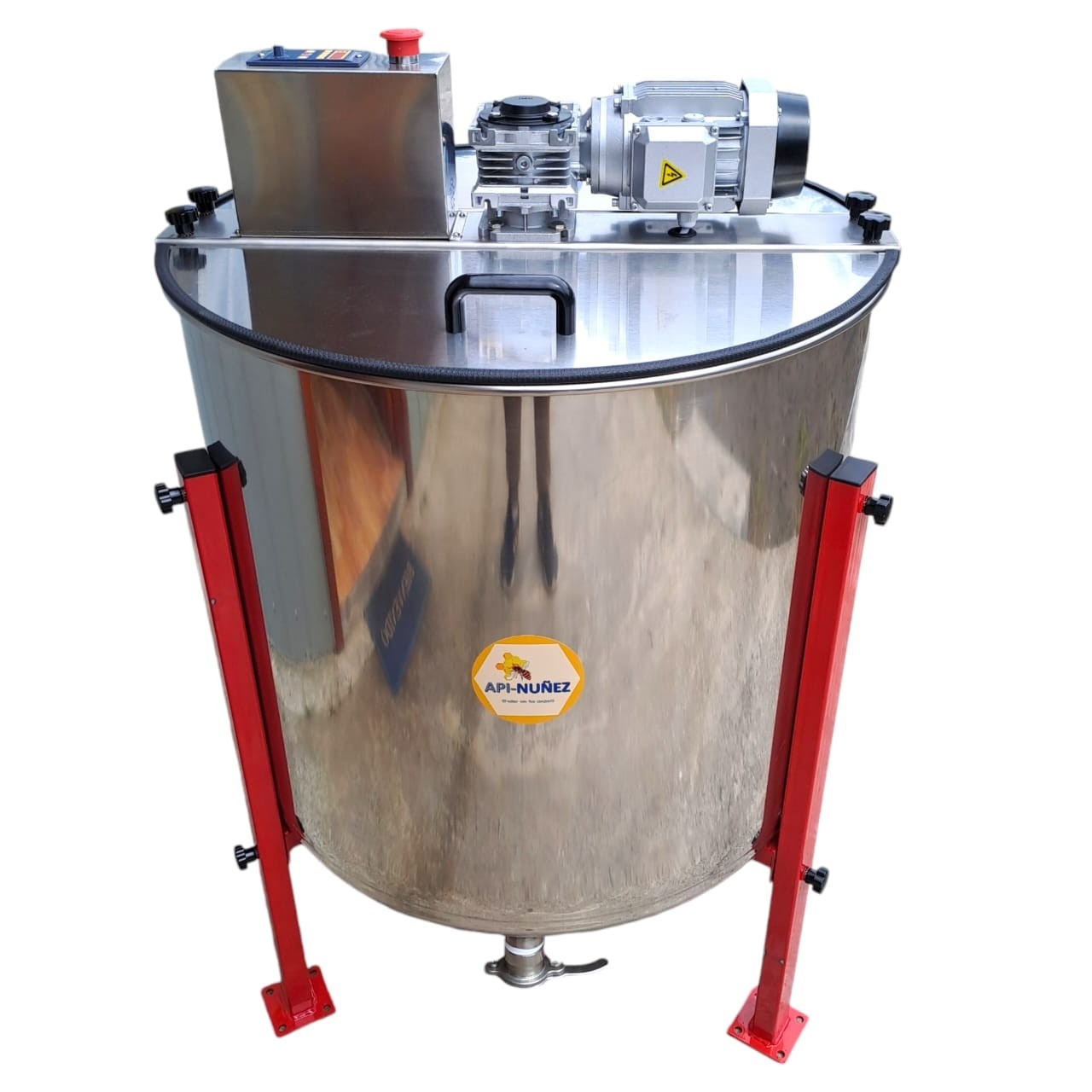 CENTRIFUGA MIEL ELÉCTRICA 8 MARCOS  AC INOX. (MOTOR HORIZONTAL)