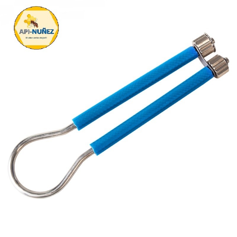 ESTIRADOR DE ALAMBRE ACERO INOX. MANGO PROTECTOR AZUL