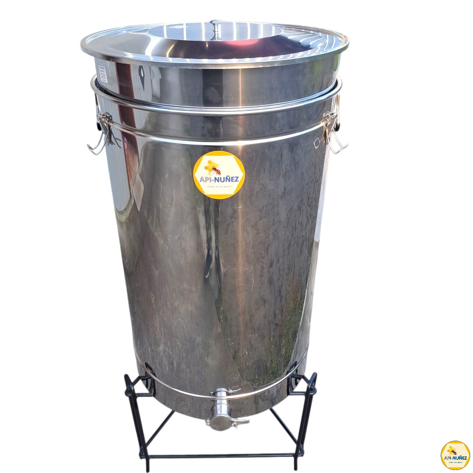 DECANTADOR DE MIEL CON FILTRO 250 KG CON BASE