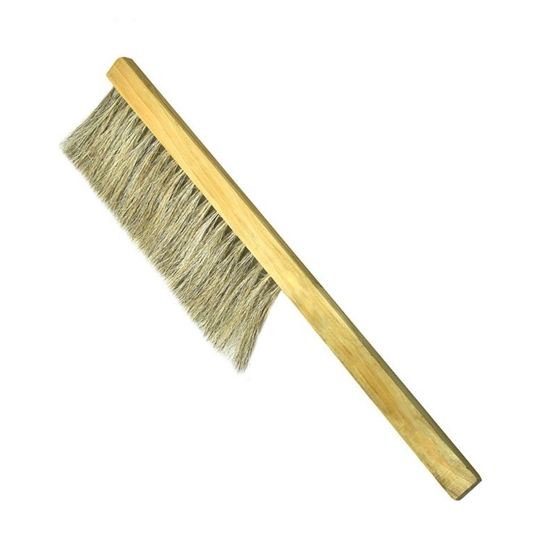 ESCOBILLA DESABEJADORA DE MADERA Y  CERDA NATURAL DOBLE 40CM