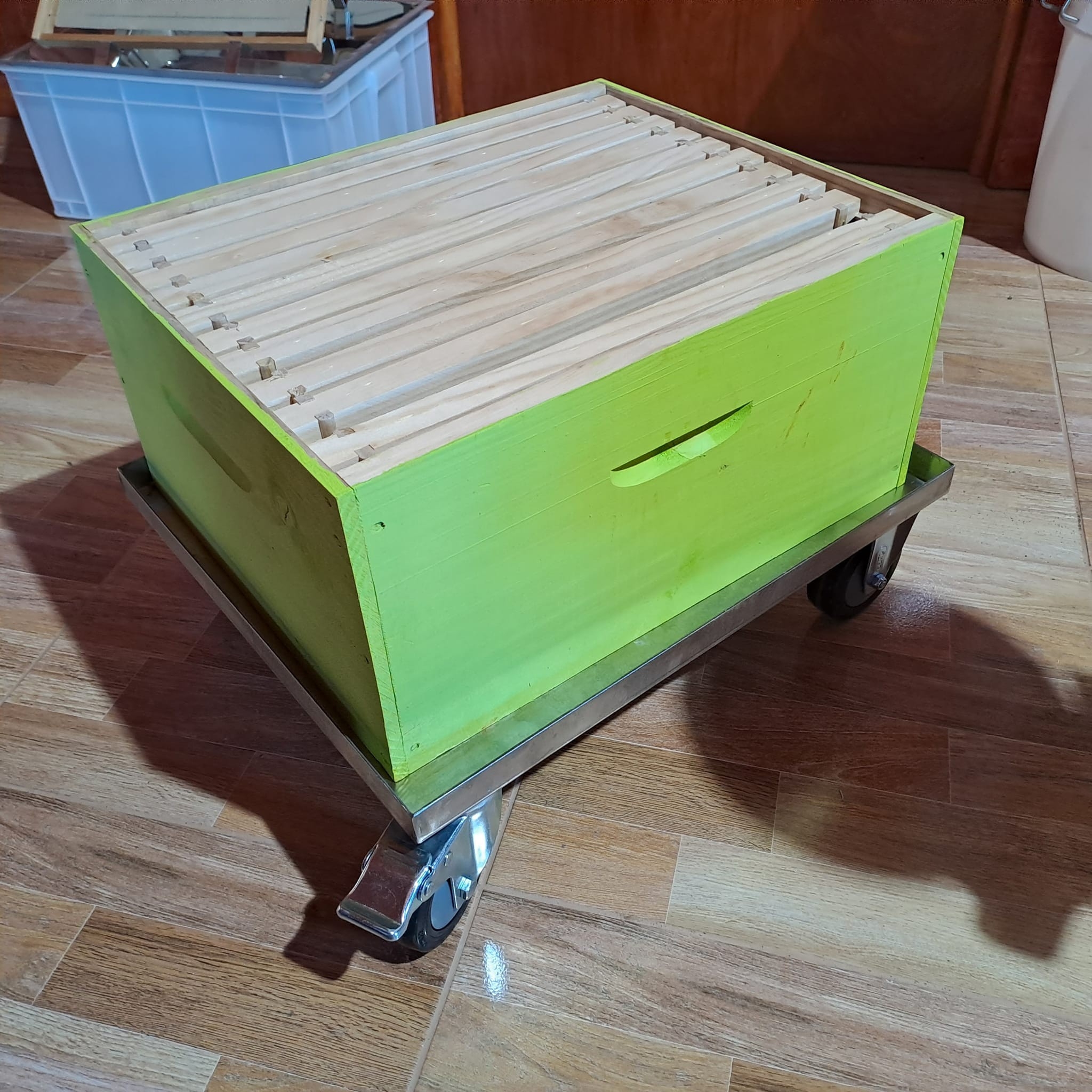 BANDEJA RECEPTORA DE MIEL PARA ALZAS AC.INOX CON RUEDAS