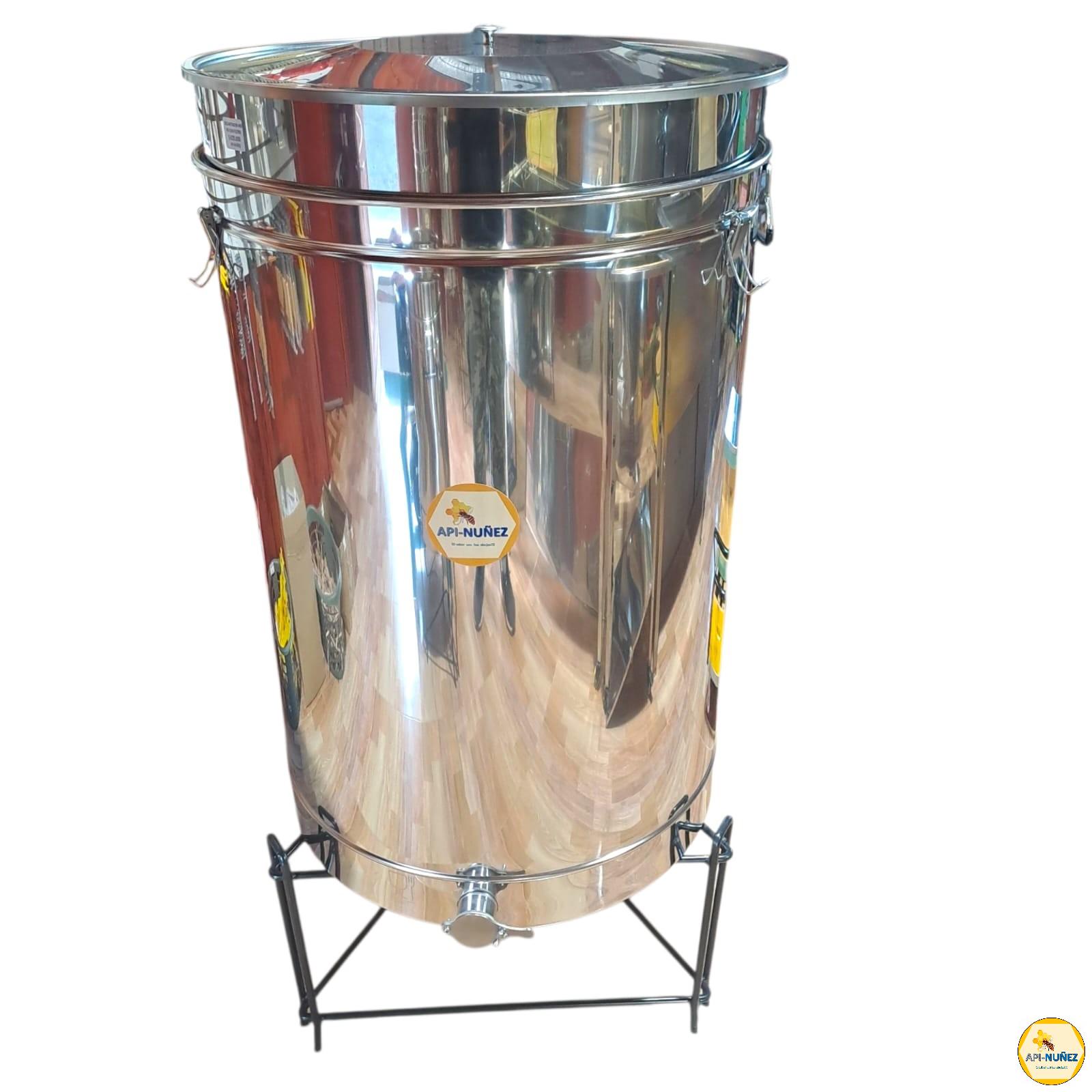 DECANTADOR DE MIEL CON FILTRO 400 KG CON BASE