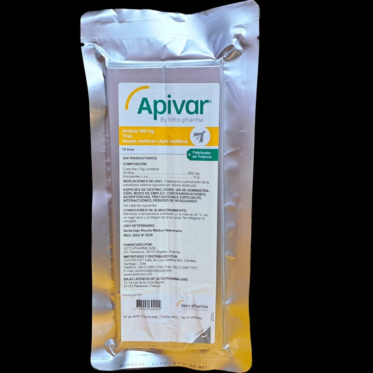 APIVAR (AMITRAZ) X  10 TIRAS