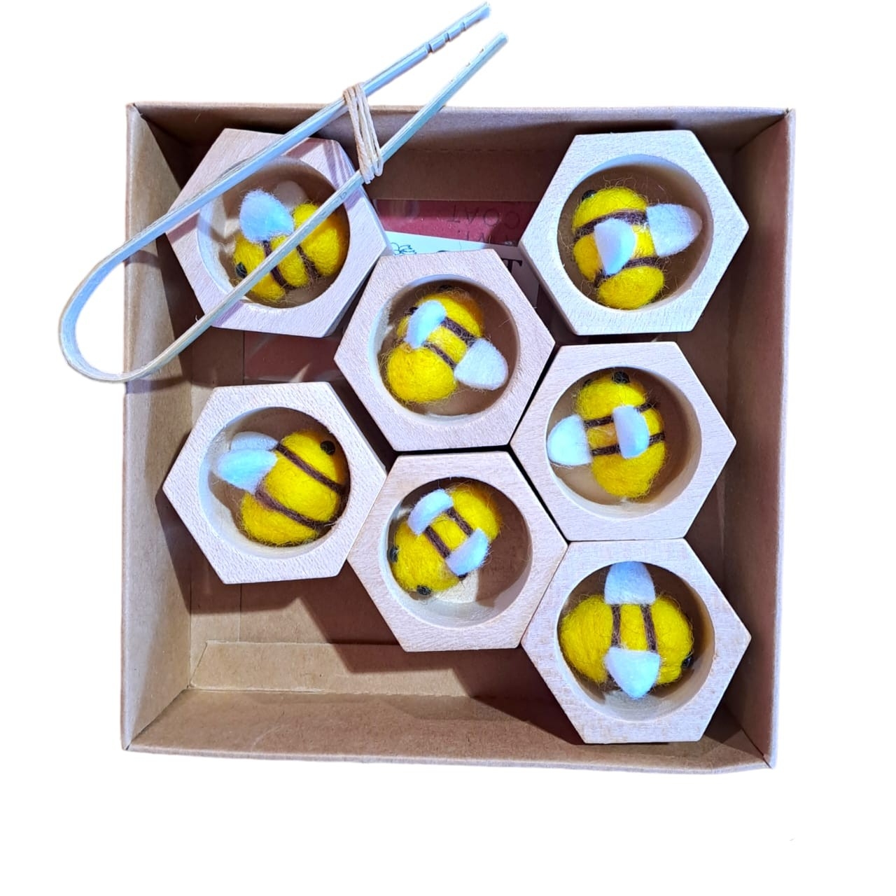 JUGUETE DE MADERA DE ABEJA PRACTICA DE HABILIDAD