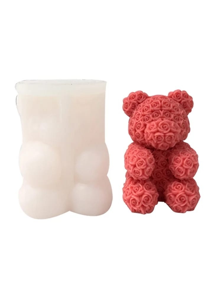 MOLDE SILICONA ROSAS DE OSO