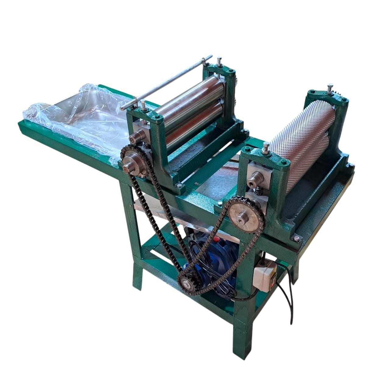 ESTAMPADORA DE CERA CON MOTOR DOBLE RODILLO PROF