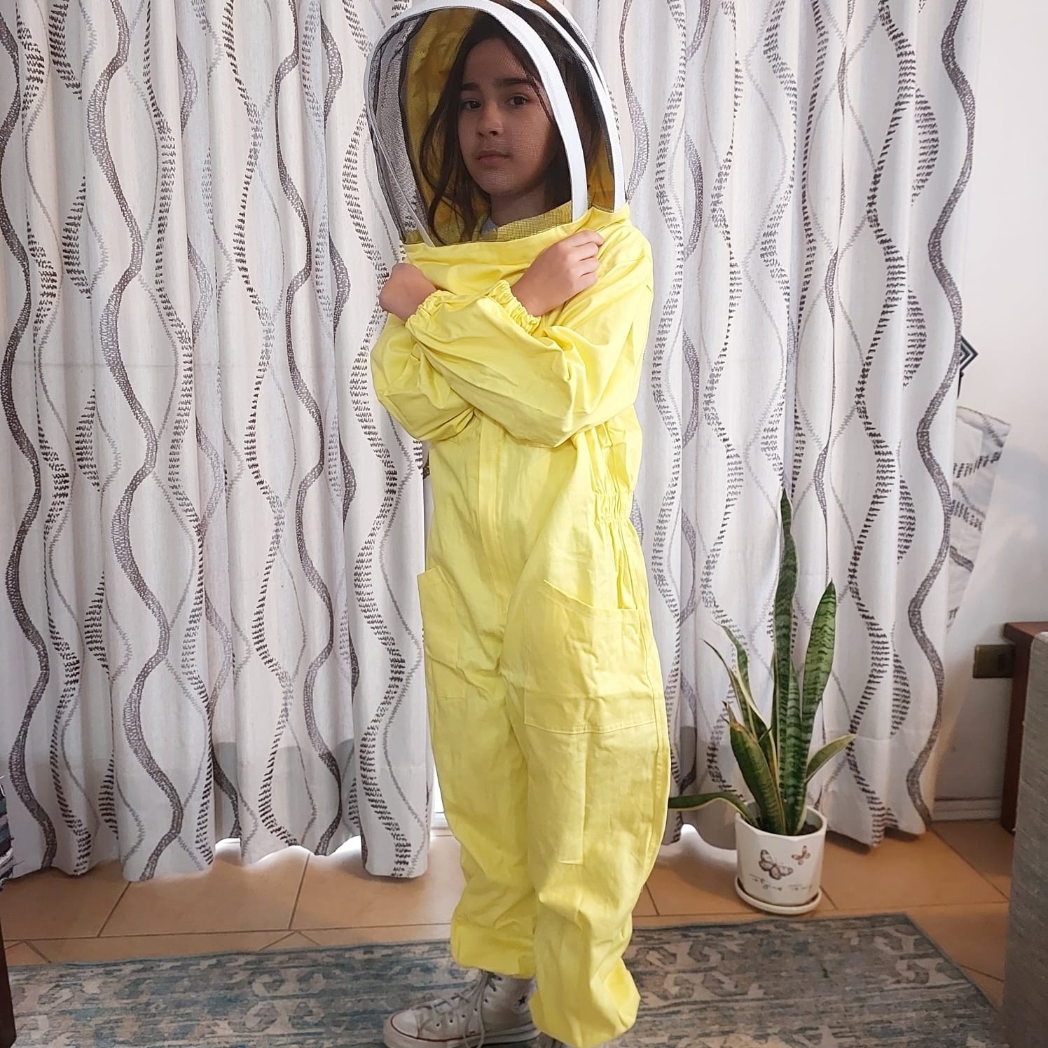 OVEROL NIÑO(A) AMARILLO COMPLETO 130 CM.  Y 150CM